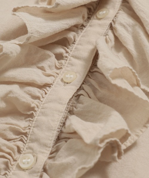 BARNYARDSTORM(バンヤードストーム)の「BARNYARDSTORM / フレンチスリーブフリルブラウス / JAPAN FABRIC【WEB限定カラー】(シャツ/ブラウス・レディース・ライトベージュ/ブラック/ブルー系その他/ブラック系その他/ホワイト系その他・FREE/S)」の19枚目の写真