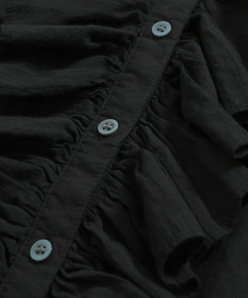 BARNYARDSTORM(バンヤードストーム)の「BARNYARDSTORM / フレンチスリーブフリルブラウス / JAPAN FABRIC【WEB限定カラー】(シャツ/ブラウス・レディース・ライトベージュ/ブラック/ブルー系その他/ブラック系その他/ホワイト系その他・FREE/S)」の18枚目の写真