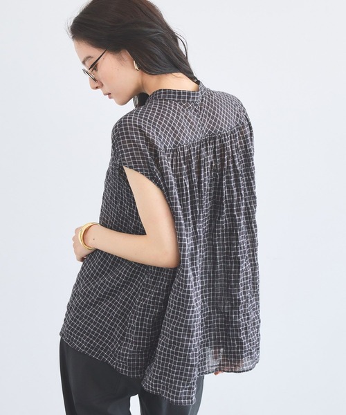 BARNYARDSTORM(バンヤードストーム)の「BARNYARDSTORM / フレンチスリーブフリルブラウス / JAPAN FABRIC【WEB限定カラー】(シャツ/ブラウス・レディース・ライトベージュ/ブラック/ブルー系その他/ブラック系その他/ホワイト系その他・FREE/S)」の21枚目の写真