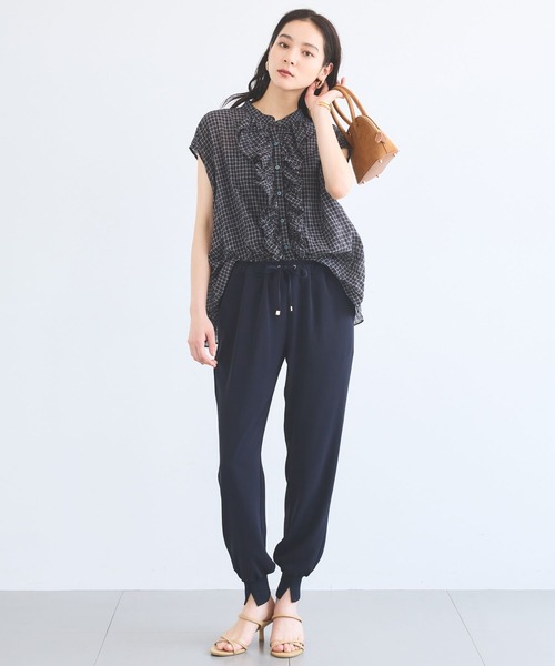BARNYARDSTORM(バンヤードストーム)の「BARNYARDSTORM / フレンチスリーブフリルブラウス / JAPAN FABRIC【WEB限定カラー】(シャツ/ブラウス・レディース・ライトベージュ/ブラック/ブルー系その他/ブラック系その他/ホワイト系その他・FREE/S)」の22枚目の写真