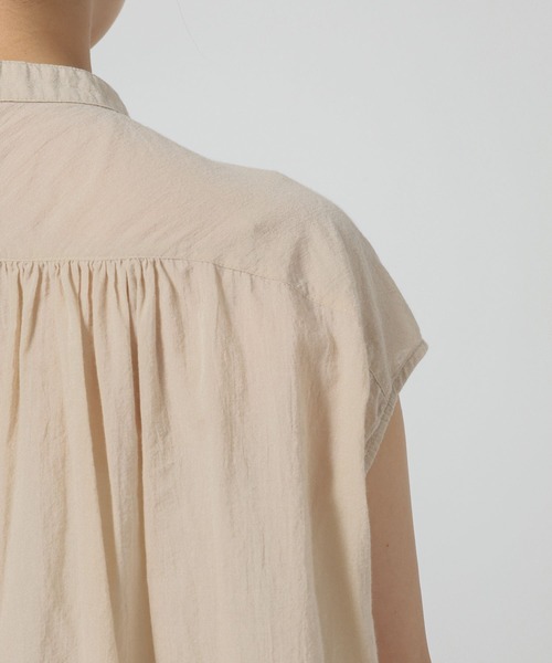 BARNYARDSTORM(バンヤードストーム)の「BARNYARDSTORM / フレンチスリーブフリルブラウス / JAPAN FABRIC【WEB限定カラー】(シャツ/ブラウス・レディース・ライトベージュ/ブラック/ブルー系その他/ブラック系その他/ホワイト系その他・FREE/S)」の11枚目の写真