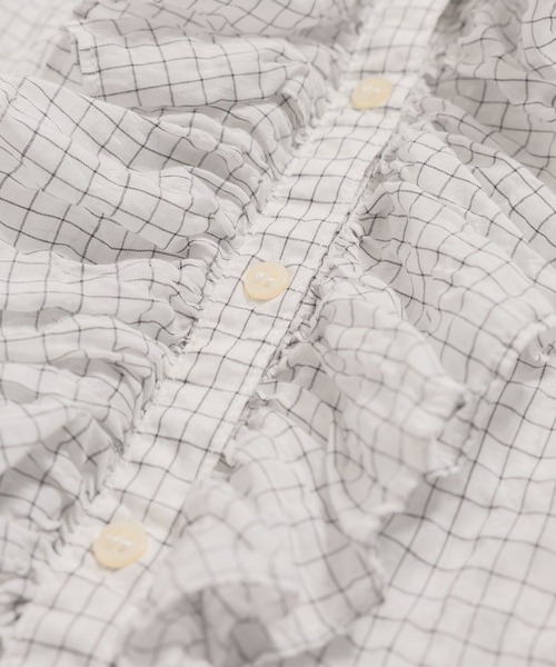 BARNYARDSTORM(バンヤードストーム)の「BARNYARDSTORM / フレンチスリーブフリルブラウス / JAPAN FABRIC【WEB限定カラー】(シャツ/ブラウス・レディース・ライトベージュ/ブラック/ブルー系その他/ブラック系その他/ホワイト系その他・FREE/S)」の17枚目の写真