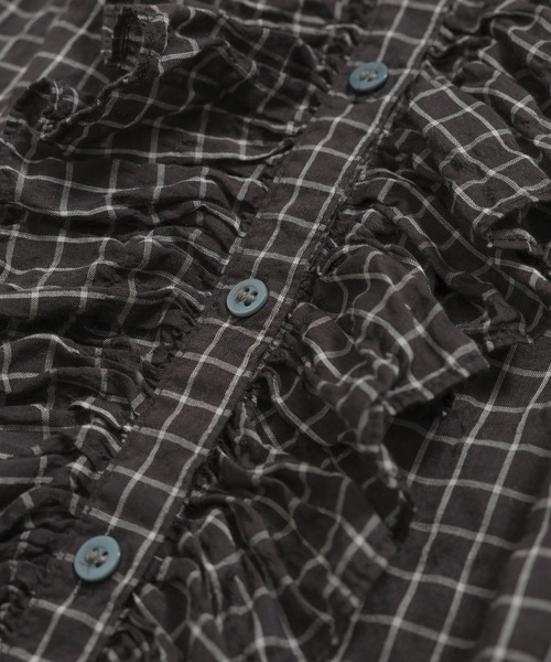 BARNYARDSTORM(バンヤードストーム)の「BARNYARDSTORM / フレンチスリーブフリルブラウス / JAPAN FABRIC【WEB限定カラー】(シャツ/ブラウス・レディース・ライトベージュ/ブラック/ブルー系その他/ブラック系その他/ホワイト系その他・FREE/S)」の16枚目の写真