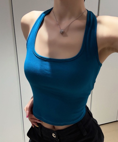 Lace Ladies(レースレディース)の「星チェーン ホルター カップ付き 背中開き ブラトップ(タンクトップ・レディース・ブルー/ブラック/グレー/ホワイト・FREE)」の4枚目の写真