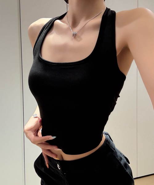 Lace Ladies(レースレディース)の「星チェーン ホルター カップ付き 背中開き ブラトップ(タンクトップ・レディース・ブルー/ブラック/グレー/ホワイト・FREE)」の7枚目の写真
