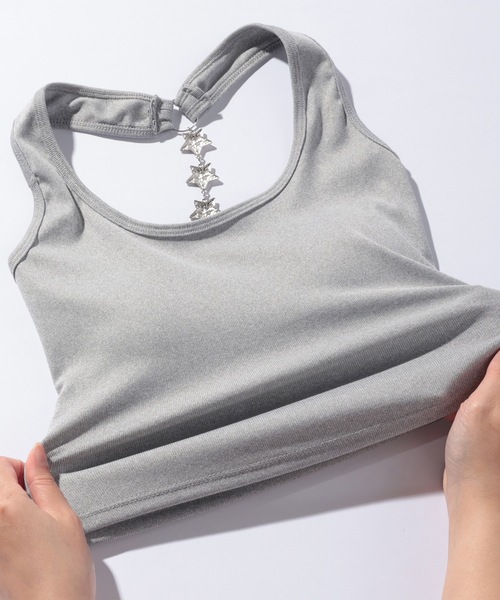 Lace Ladies(レースレディース)の「星チェーン ホルター カップ付き 背中開き ブラトップ(タンクトップ・レディース・ブルー/ブラック/グレー/ホワイト・FREE)」の22枚目の写真