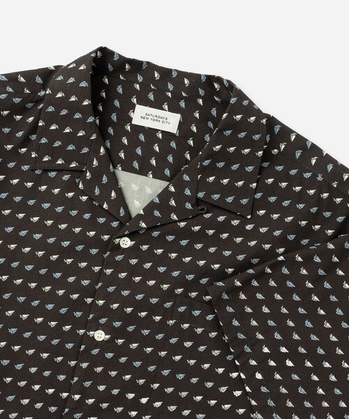Saturdays NYC(サタデーズ ニューヨークシティ )の「Canty Sailboat SS Shirt(シャツ/ブラウス・メンズ・ベージュ/ネイビー・L/M/S)」の8枚目の写真
