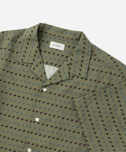 Saturdays NYC(サタデーズ ニューヨークシティ )の「Canty Sailboat SS Shirt(シャツ/ブラウス・メンズ・ベージュ/ネイビー・L/M/S)」の7枚目の写真