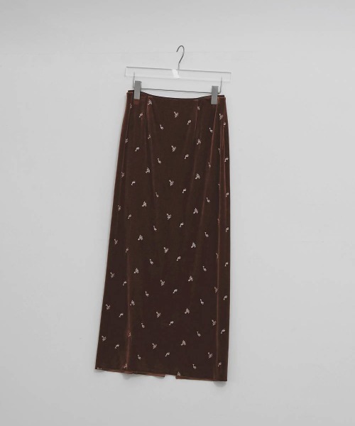TODAYFUL(トゥデイフル)の「【TODAYFUL/トゥデイフル】Petit Flower Velour Skirt/プチフラワーベロアスカート(スカート・レディース・ブラウン/ブラック・36/38)」の9枚目の写真