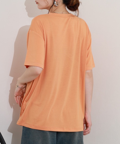 Re:EDIT(リエディ)の「接触冷感とろみロゴTシャツ 半袖(Tシャツ/カットソー・レディース・オレンジ・L/M)」の11枚目の写真