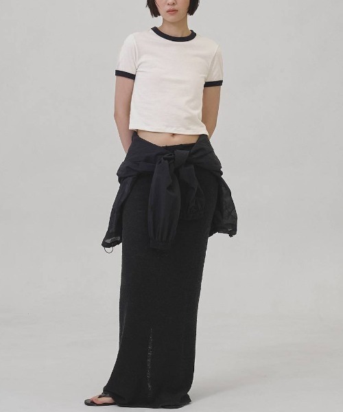 TODAYFUL(トゥデイフル)の「Compact Ringer Tee 12610610(Tシャツ/カットソー・メンズ・ネイビー/ベージュ/オフホワイト/ライトブルー・FREE)」の6枚目の写真