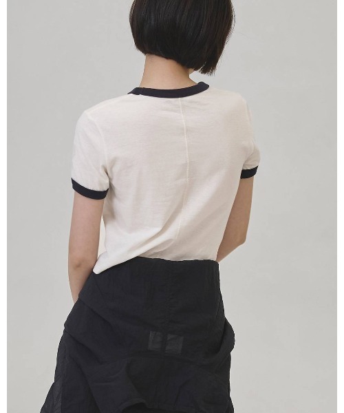 TODAYFUL(トゥデイフル)の「Compact Ringer Tee 12610610(Tシャツ/カットソー・メンズ・ネイビー/ベージュ/オフホワイト/ライトブルー・FREE)」の7枚目の写真
