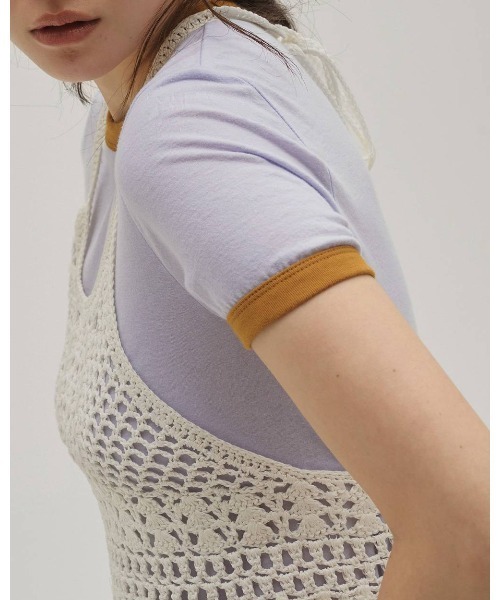 TODAYFUL(トゥデイフル)の「Compact Ringer Tee 12610610(Tシャツ/カットソー・メンズ・ネイビー/ベージュ/オフホワイト/ライトブルー・FREE)」の9枚目の写真