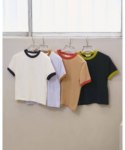 TODAYFUL(トゥデイフル)の「Compact Ringer Tee 12610610(Tシャツ/カットソー・メンズ・ネイビー/ベージュ/オフホワイト/ライトブルー・FREE)」の14枚目の写真