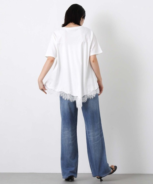 Gready Brilliant(グレディブリリアン)の「アシメヘムレースフレア(Tシャツ/カットソー・レディース・オフホワイト/ブラウン・FREE)」の19枚目の写真