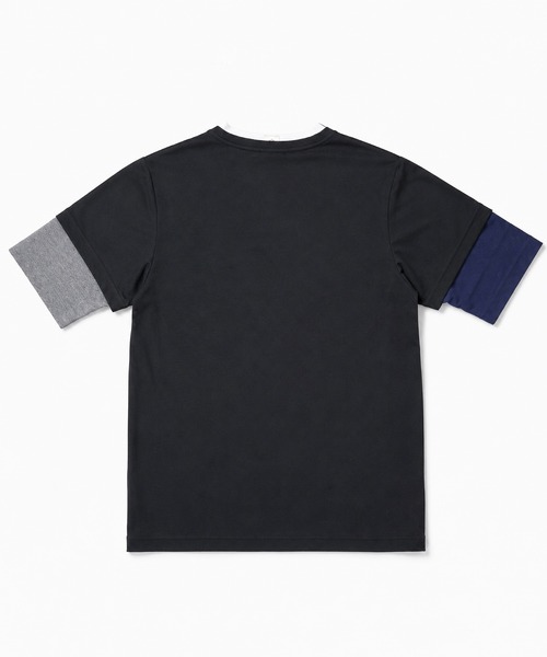 sunny branch(サニーブランチ)の「★Bd★レイヤード風 Uネック ハーフスリーブTシャツ(Tシャツ/カットソー・レディース・チャコール/ブラック/ホワイト/マルチ/グレー系・LARGE/X-LARGE/MEDIUM)」の10枚目の写真