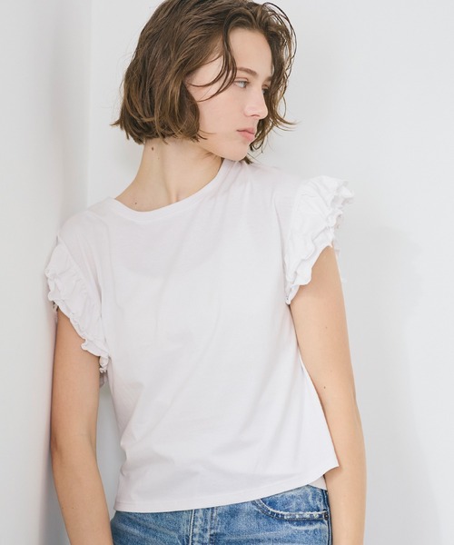 coca(coca)(コカ)の「フリルトップス(Tシャツ/カットソー・レディース・ブラック/ホワイト・S/M/L)」の3枚目の写真