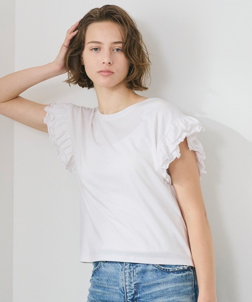coca(coca)(コカ)の「フリルトップス(Tシャツ/カットソー・レディース・ブラック/ホワイト・S/M/L)」の6枚目の写真