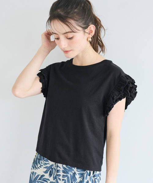 coca(coca)(コカ)の「フリルトップス(Tシャツ/カットソー・レディース・ブラック/ホワイト・S/M/L)」の9枚目の写真