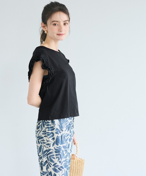 coca(coca)(コカ)の「フリルトップス(Tシャツ/カットソー・レディース・ブラック/ホワイト・S/M/L)」の10枚目の写真