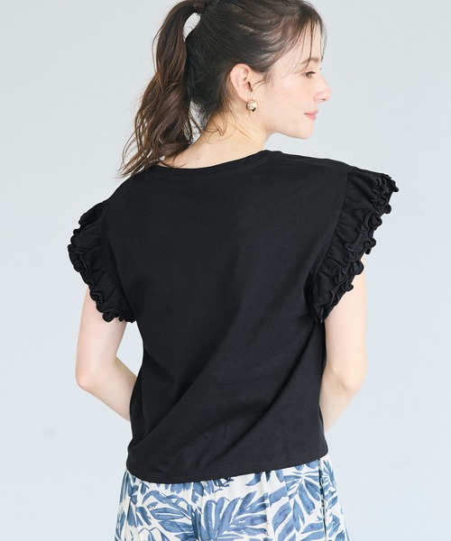coca(coca)(コカ)の「フリルトップス(Tシャツ/カットソー・レディース・ブラック/ホワイト・S/M/L)」の11枚目の写真