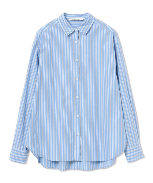 Ray BEAMS(レイビームス)の「ストライプ レギュラーカラー ビッグ シャツ(シャツ/ブラウス・レディース・ブルー/ブラウン・ONE SIZE)」の14枚目の写真