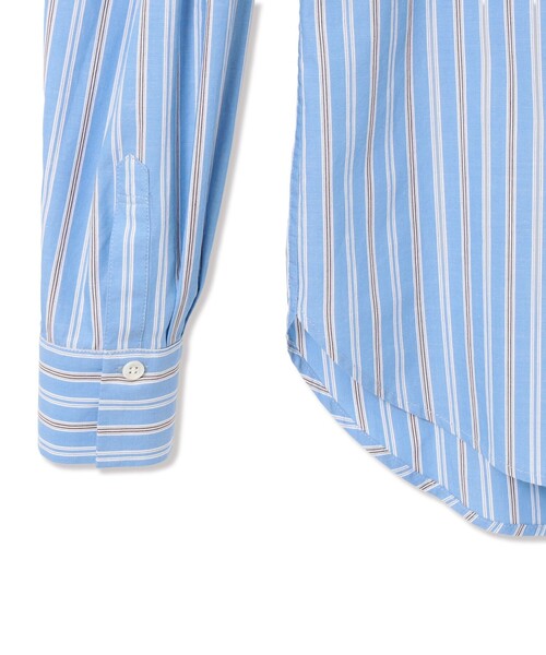 Ray BEAMS(レイビームス)の「ストライプ レギュラーカラー ビッグ シャツ(シャツ/ブラウス・レディース・ブルー/ブラウン・ONE SIZE)」の16枚目の写真