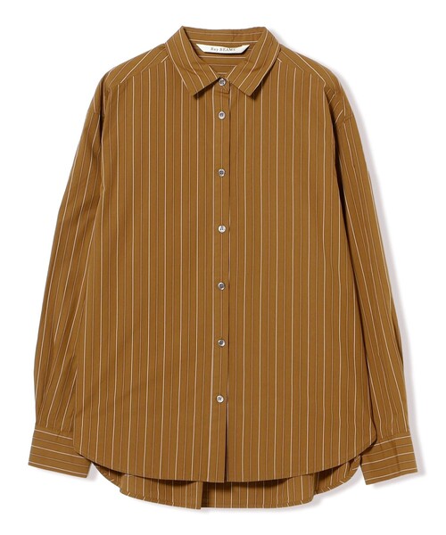 Ray BEAMS(レイビームス)の「ストライプ レギュラーカラー ビッグ シャツ(シャツ/ブラウス・レディース・ブルー/ブラウン・ONE SIZE)」の20枚目の写真