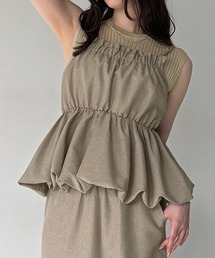 セール】ノースリーブ トップス ロングパンツ セットアップ