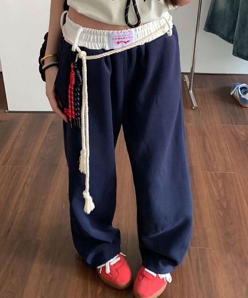 2ly2(トゥーリートゥー)の「ロープベルト付きストリートワイドパンツ(その他パンツ・レディース・ネイビー/ブラック/ライトグレー・FREE)」の3枚目の写真