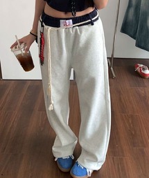 ロープベルト付きストリートワイドパンツ