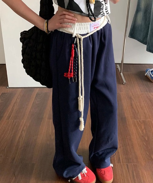 2ly2(トゥーリートゥー)の「ロープベルト付きストリートワイドパンツ(その他パンツ・レディース・ネイビー/ブラック/ライトグレー・FREE)」の10枚目の写真