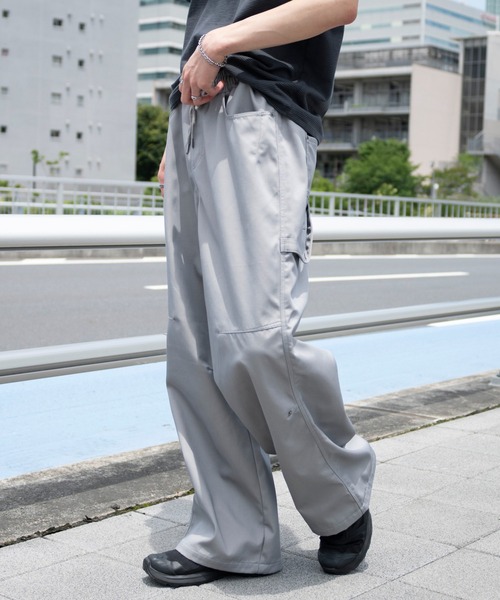 WEGO(ウィゴー)の「WEGO/接触冷感ペインターパンツ(チノパンツ・メンズ・グレー/ブラック・MEDIUM/LARGE)」の18枚目の写真