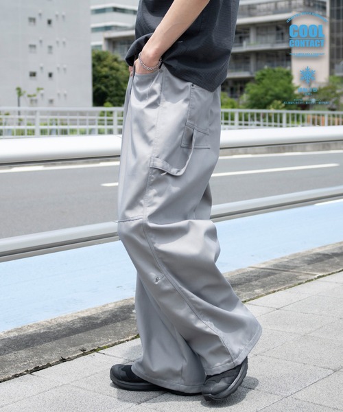 WEGO(ウィゴー)の「WEGO/接触冷感ペインターパンツ(チノパンツ・メンズ・グレー/ブラック・MEDIUM/LARGE)」の19枚目の写真