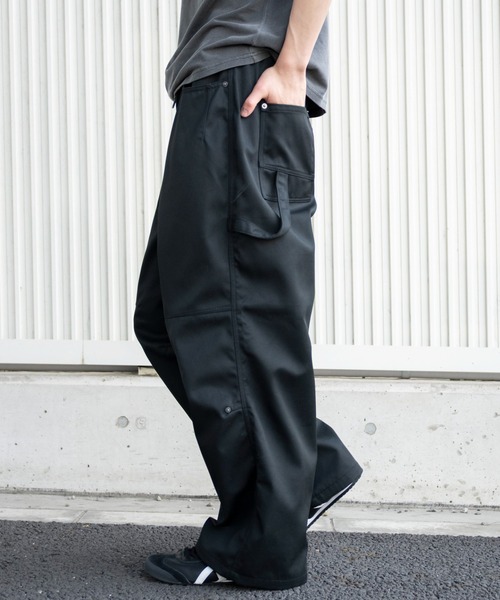 WEGO(ウィゴー)の「WEGO/接触冷感ペインターパンツ(チノパンツ・メンズ・グレー/ブラック・MEDIUM/LARGE)」の5枚目の写真