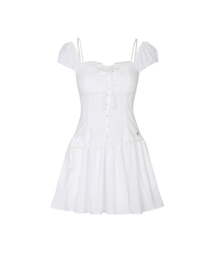 WENDY RIBBON DRESS white