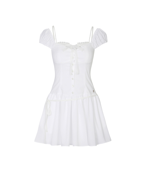 PAIN OR PLEASURE(ペインオアプレジャー)の「WENDY RIBBON DRESS white(ワンピース・レディース・その他・SMALL/MEDIUM)」の1枚目の写真