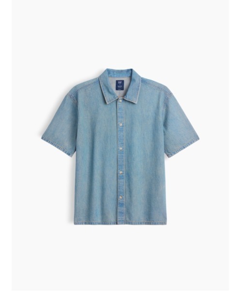 GAP(ギャップ)の「デニム リラックスフィットシャツ(シャツ/ブラウス・メンズ・ブルー・XL/XS/S/M/L)」の5枚目の写真
