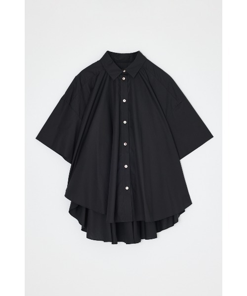 ENFOLD(エンフォルド)の「CIRCLE DRAPE SHIRT(シャツ/ブラウス・レディース・ブラック/ホワイト・38)」の1枚目の写真
