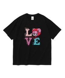 ドットハートラブ半袖Tシャツ(ブラック)