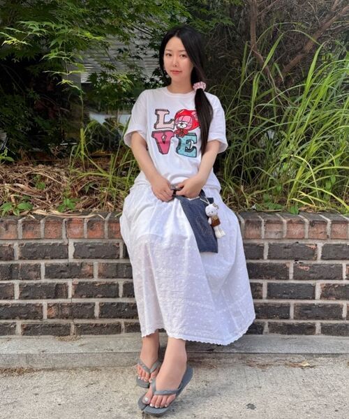 BERNI(ベルニ)の「ドットハートラブ半袖Tシャツ(ブラック)(Tシャツ/カットソー・レディース・その他・SMALL/MEDIUM/LARGE/X-LARGE/2XL)」の8枚目の写真