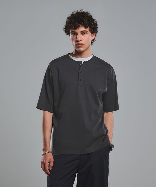 クリア MVS ヘンリーネック 半袖 Tシャツ（Tシャツ/カットソー