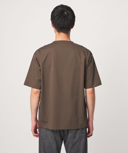 green label relaxing(グリーンレーベルリラクシング)の「クリア MVS ヘンリーネック 半袖 Tシャツ(Tシャツ/カットソー・メンズ・ホワイト/ダークグレー/モカ・S/M/L/XL)」の11枚目の写真