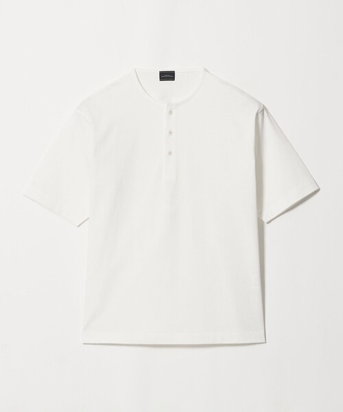 green label relaxing(グリーンレーベルリラクシング)の「クリア MVS ヘンリーネック 半袖 Tシャツ(Tシャツ/カットソー・メンズ・ホワイト/ダークグレー/モカ・S/M/L/XL)」の18枚目の写真