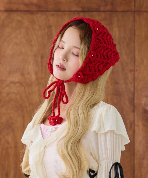 kaorinomori（カオリノモリ）の「kaorinomori タルルバブーシュカ / カオリノモリ（ヘアバンド・レディース・ホワイト/レッド/チョコ・FREE）」の20枚目の写真