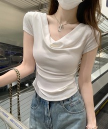 ドレープカラーTEE