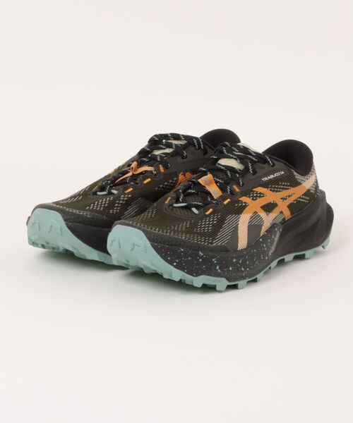 ASICS(アシックス)の「ASICS アシックス TRABUCO 14【軽量】メンズスニーカー トレイルランニングシューズ(トラブーコ14)(スニーカー・メンズ・ライトブルー/ブラック系その他/イエロー系その他・28.0cm/27.5cm/26.0cm/26.5cm/27.0cm)」の1枚目の写真