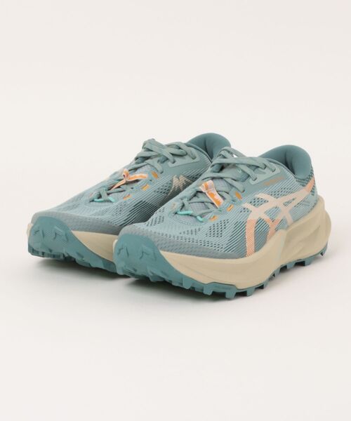 ASICS(アシックス)の「ASICS アシックス TRABUCO 14【軽量】メンズスニーカー トレイルランニングシューズ(トラブーコ14)(スニーカー・メンズ・ライトブルー/ブラック系その他/イエロー系その他・28.0cm/27.5cm/26.0cm/26.5cm/27.0cm)」の2枚目の写真