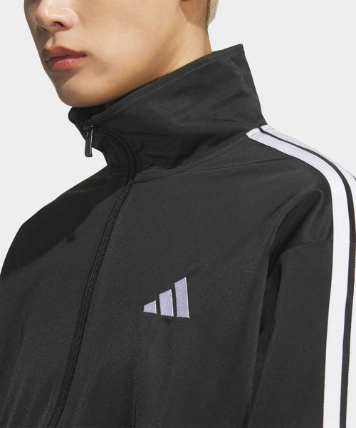 adidas(アディダス)の「スタジアム トリコット ルーズフィット トラックトップ(ジャージ) / アディダス adidas(ジャージ・メンズ・ブラック×ホワイト・XX-LARGE/3XL/LARGE/MEDIUM/SMALL/X-LARGE/X-SMALL)」の3枚目の写真