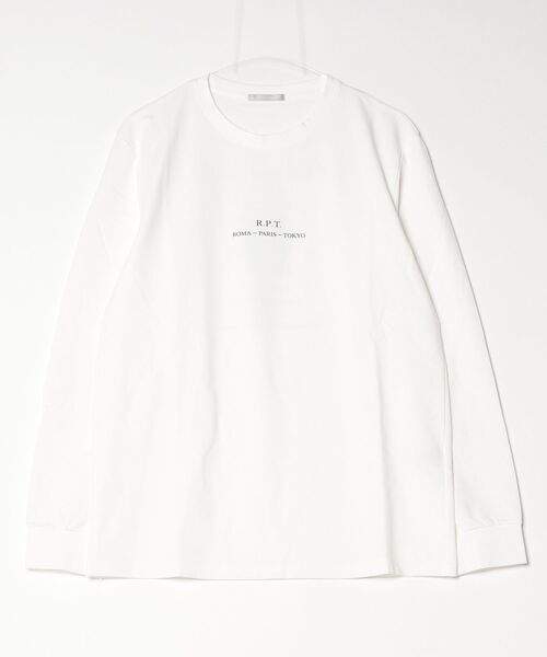 HIGH STREET(ハイストリート)の「HIGH STREET∴R.P.T.HロゴクルーネックナガソデTCS(Tシャツ/カットソー・メンズ・ブラック/ホワイト・M/L)」の2枚目の写真